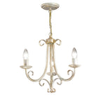 PE7613 Babylon White Gold 3 Light Chandelier
