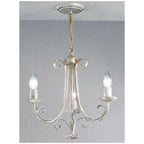 PE7613 Babylon White Gold 3 Light Chandelier
