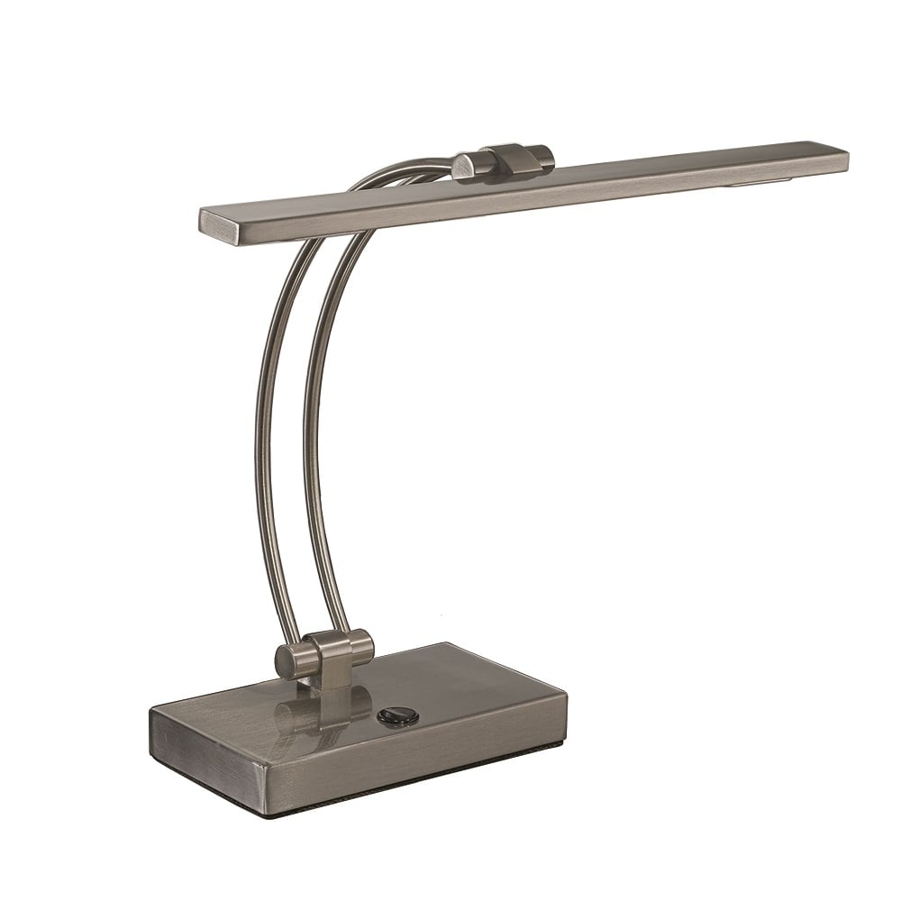 Modern Satin Nickel LED Table Lamp