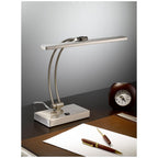 Modern Satin Nickel LED Table Lamp