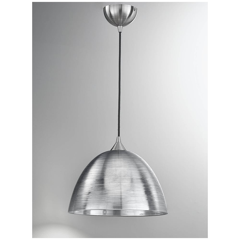 FL2290/1/928 Glass 1 Light Medium Ceiling Light in Silver