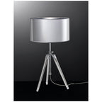 Modern Tripod in Satin Nickel Table Lamp