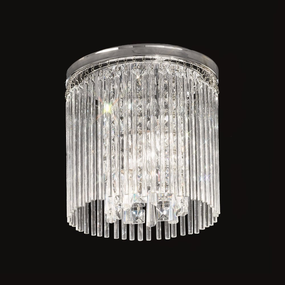 CF5723 Small Crystal Flush Ceiling Light