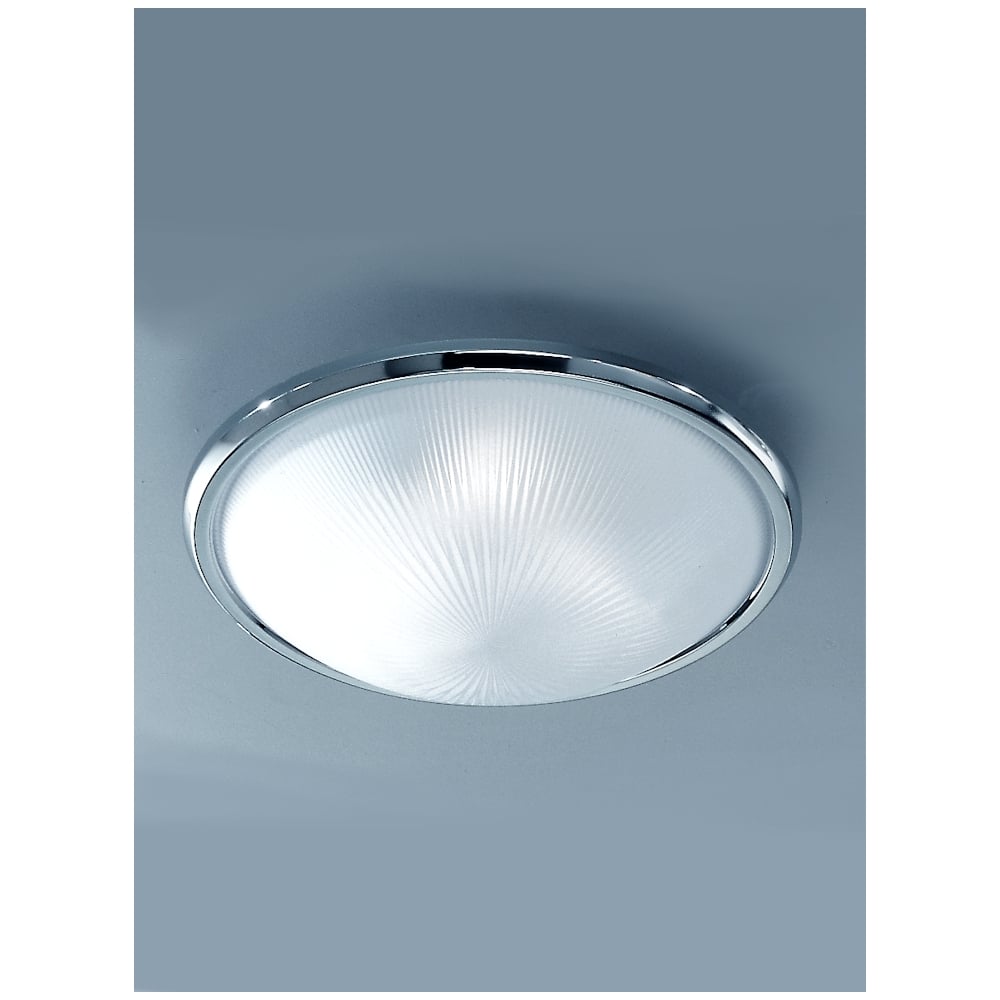 FC5017 Glass Flush Ceiling Light Finished in Chrome