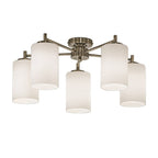 F2253/5 Bronze 5 Light Semi-Flush Ceiling Light