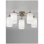 F2253/5 Bronze 5 Light Semi-Flush Ceiling Light