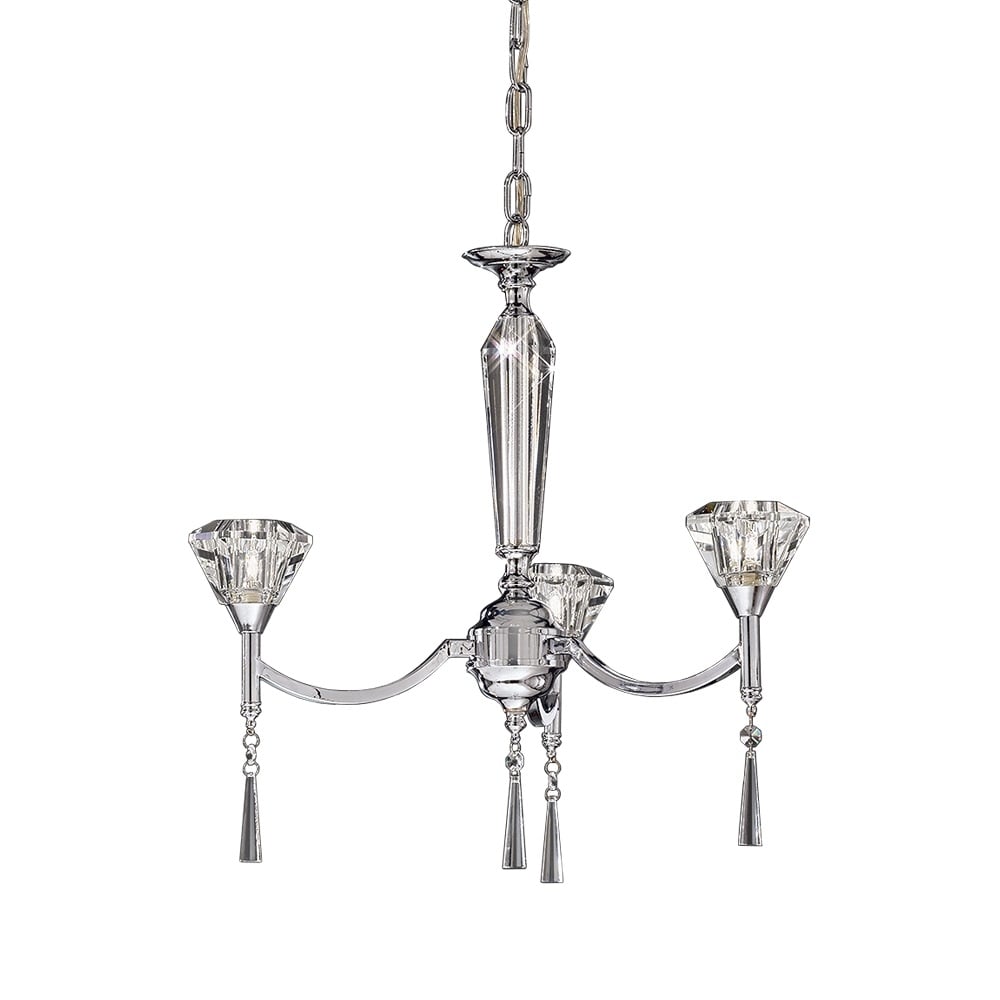 F2237/3 Chrome 3 Light Chandelier