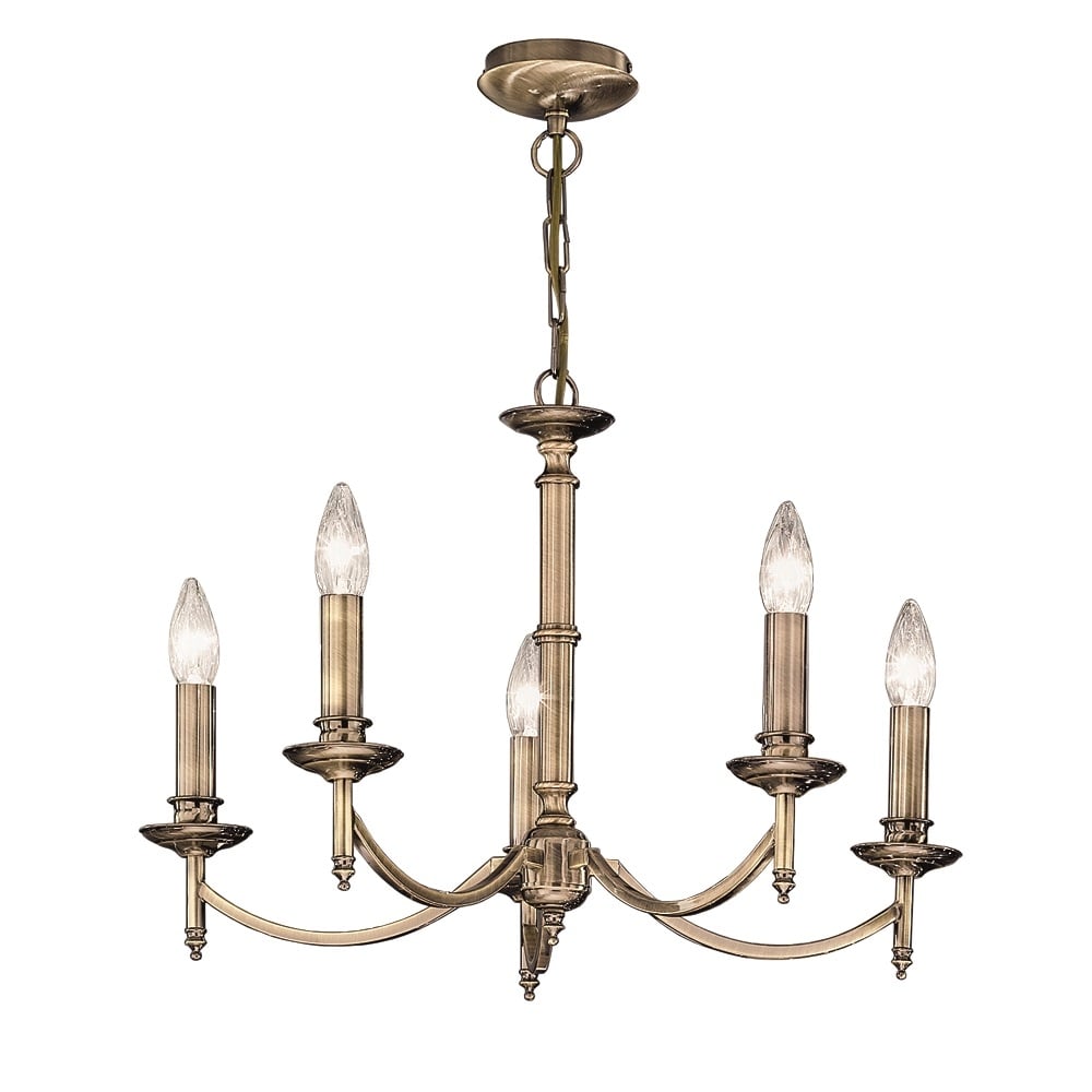FL2091/5 5 Light Bronze Chandelier