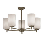 F2272/5 Bronze 5 Light Semi-Flush Ceiling Light