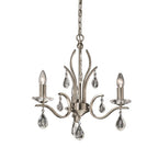 FL2298/3 3 Light Satin Nickel and Crystal Chandelier