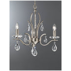 FL2298/3 3 Light Satin Nickel and Crystal Chandelier