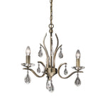 F2299/3 3 Light Bronze and Crystal Chandelier