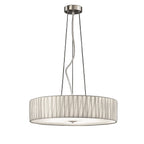FL2284/5 Large Satin Nickel and Silver Ceiling Pendant