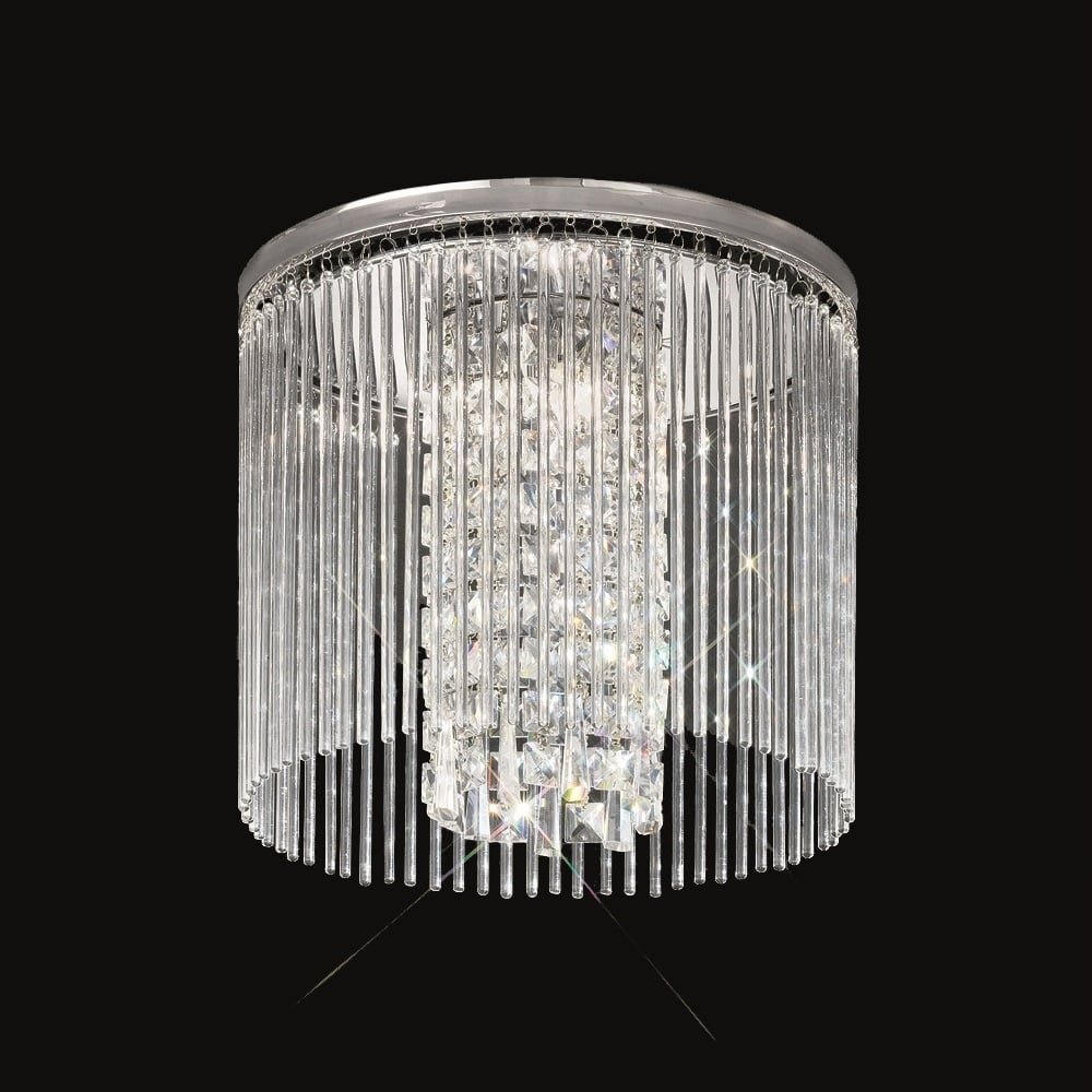 CF5724 Large Crystal Flush Ceiling Light