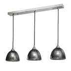 FL2290/3/952 Vetross 3 Light Ceiling Bar Pendant in Black Crackle