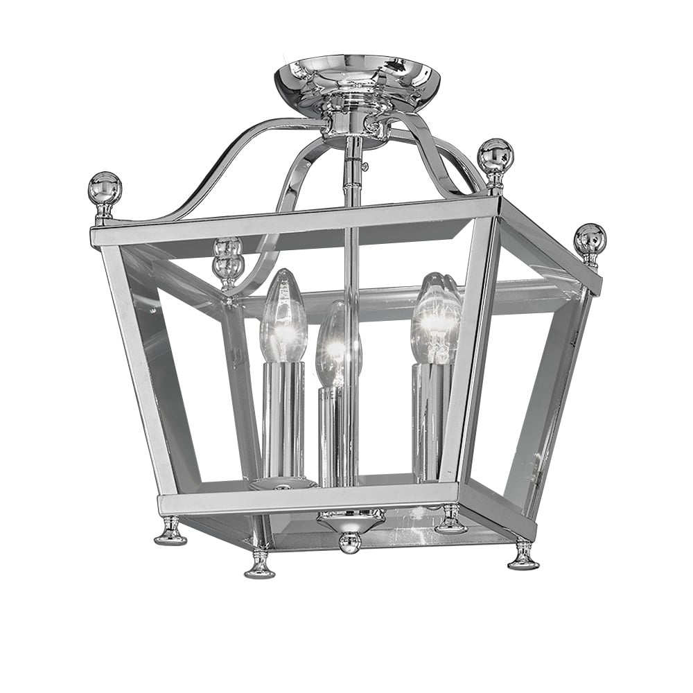 L7002/3 Atrio 3 Light Chrome Hanging Lantern
