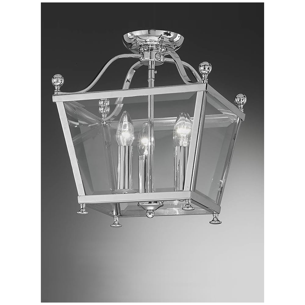 L7002/3 Atrio 3 Light Chrome Hanging Lantern