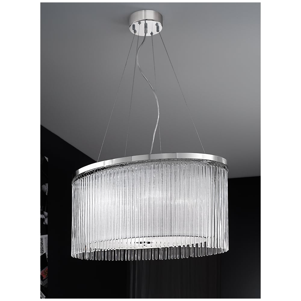 FL2192/4 4 Light Oval Ceiling Pendant
