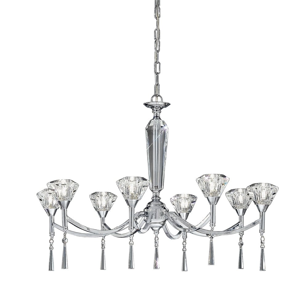 F2237/8 Chrome 8 Light Chandelier
