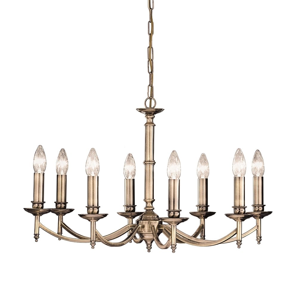 F2091/8 8 Light Bronze Chandelier