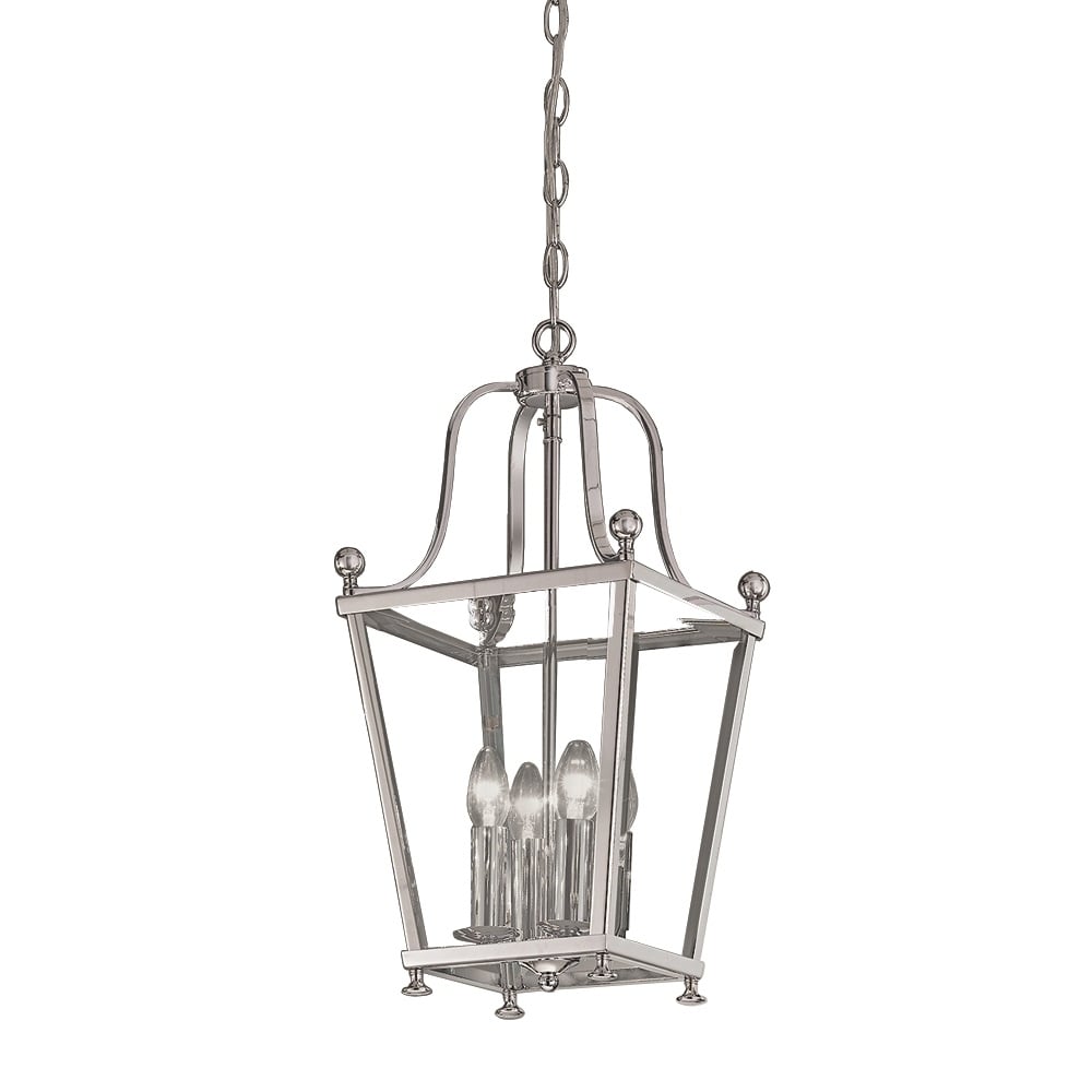 4 Light Chrome Hanging Lantern