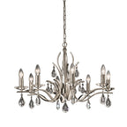 FL2298/8 8 Light Satin Nickel and Crystal Chandelier
