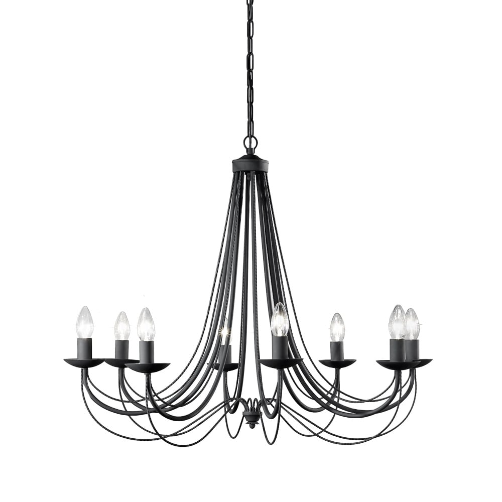 FL2173/8 Black Ceiling 8 Light