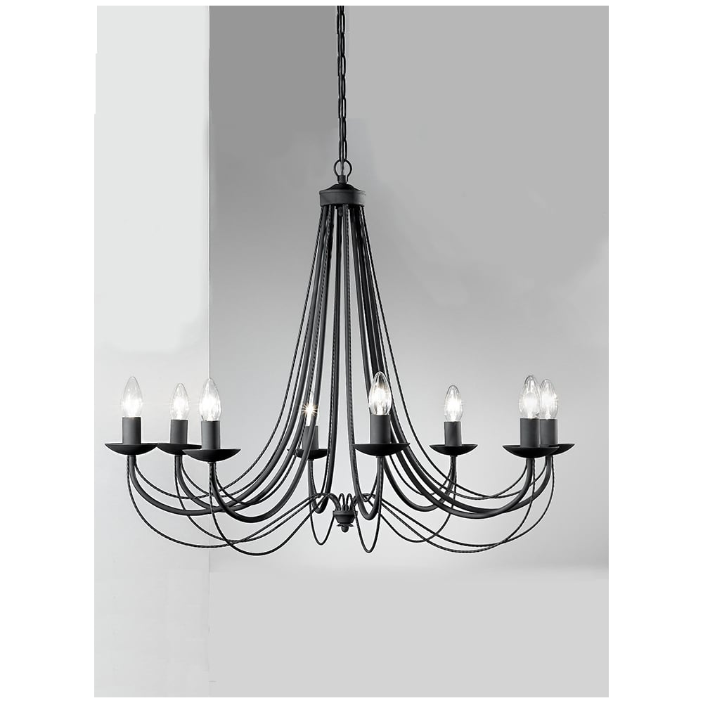 FL2173/8 Black Ceiling 8 Light
