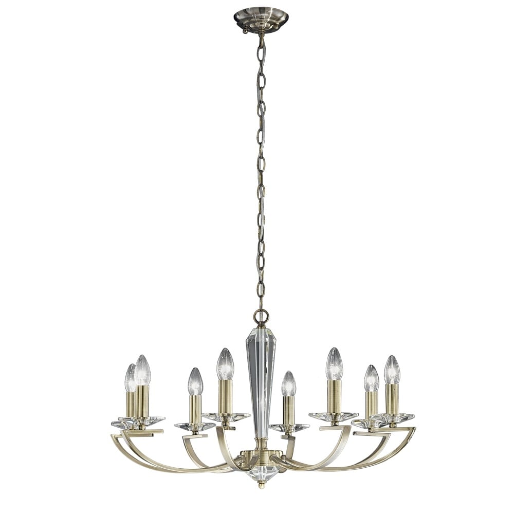 F2242/8 Bronze 8 Light Chandelier