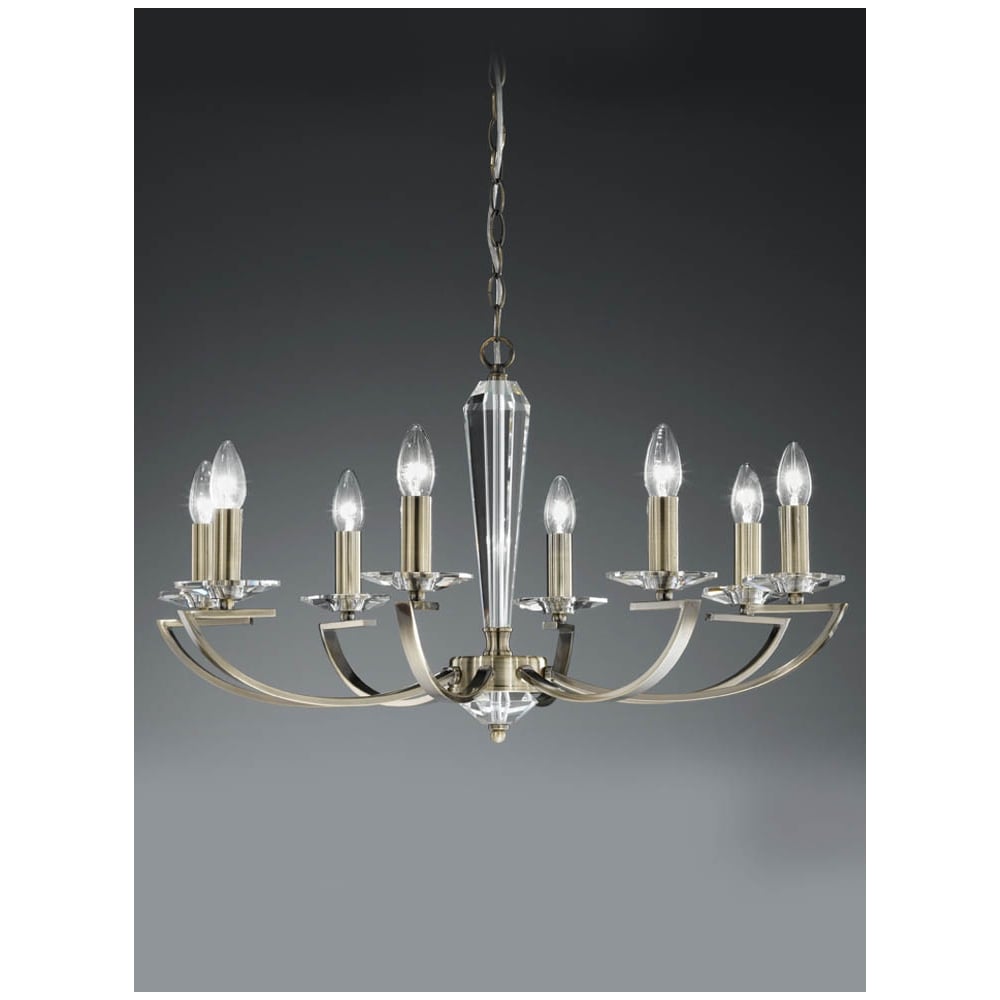 F2242/8 Bronze 8 Light Chandelier