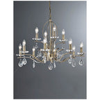 FL2299/12 12 Light Bronze and Crystal Chandelier