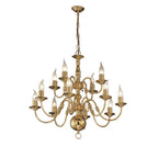 Delft 12 Light Polished Brass Flemish Chandelier - PE79112