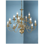Delft 12 Light Polished Brass Flemish Chandelier - PE79112