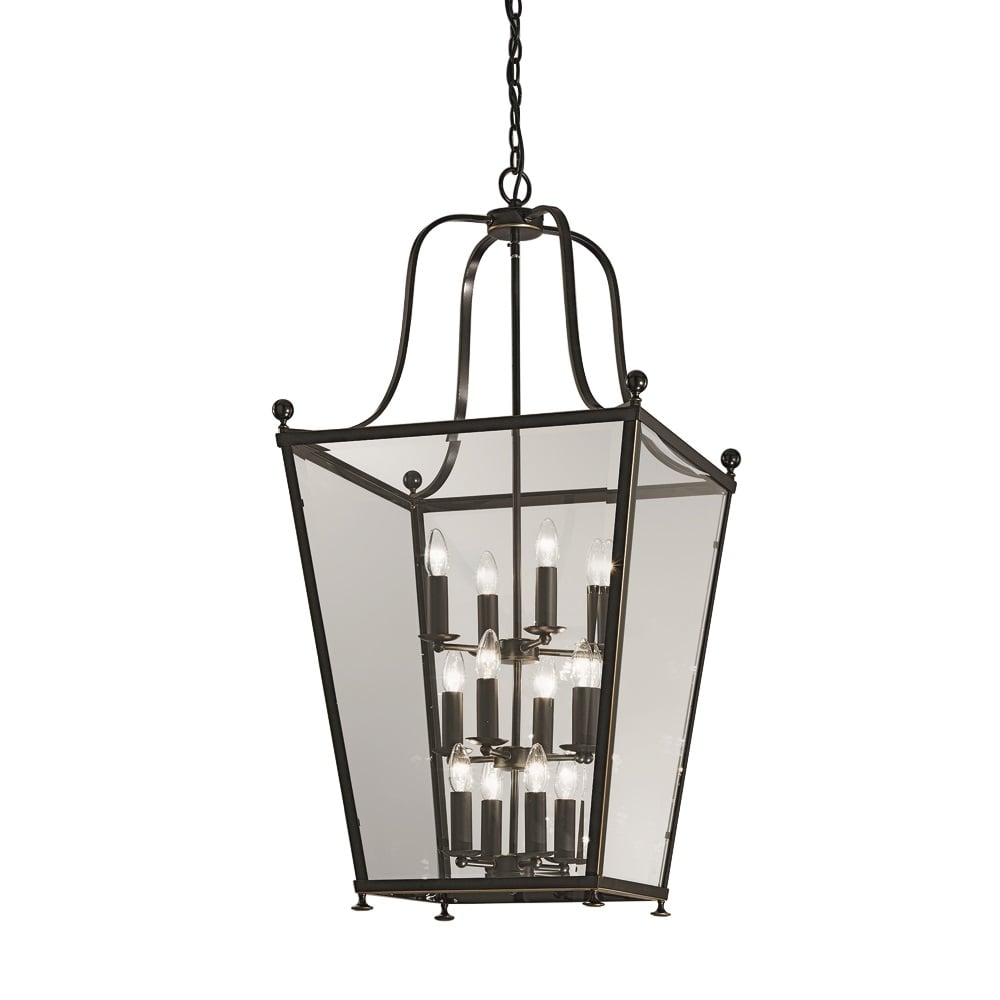 12 Light Bronze Hanging Lantern