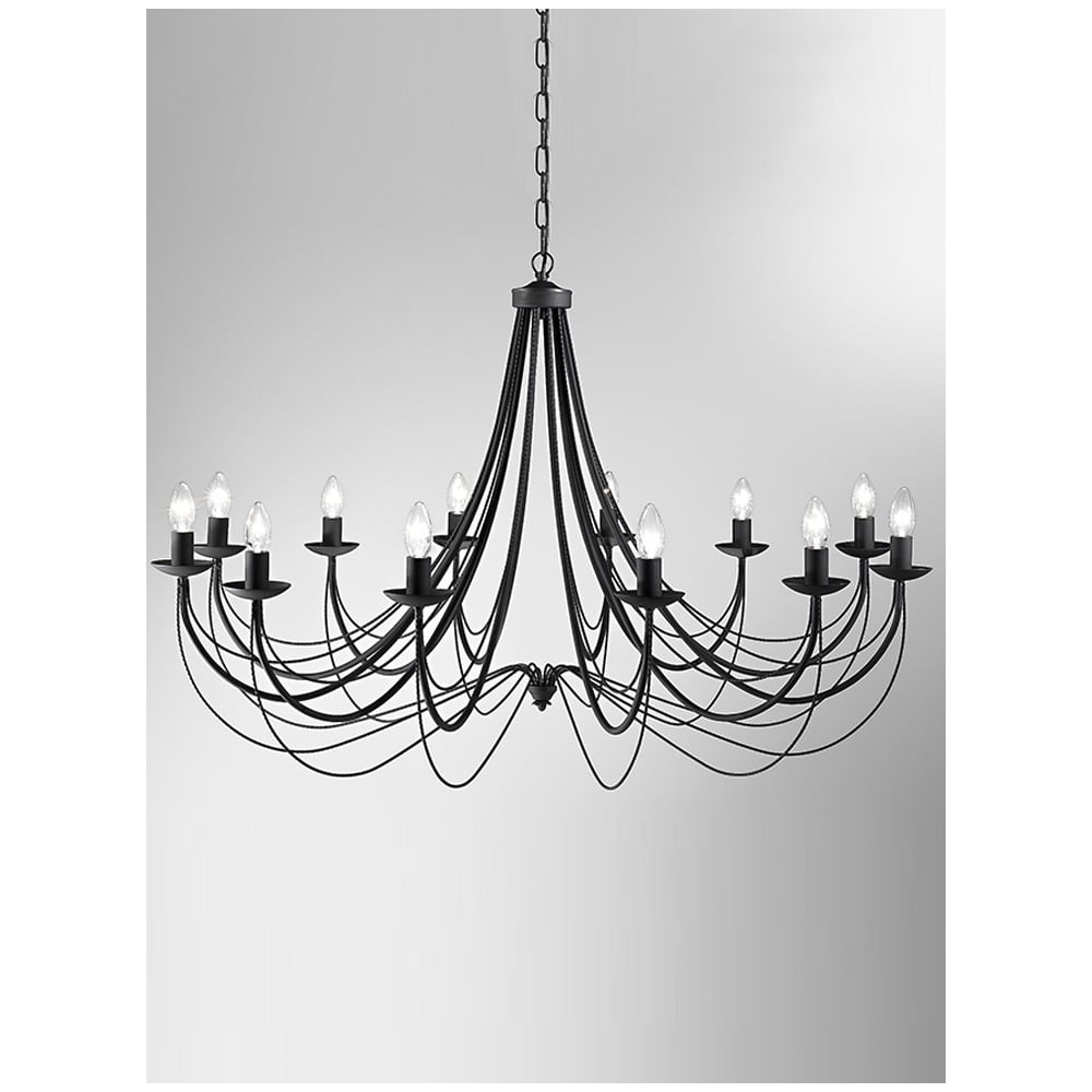 FL2173/12 Black Ceiling 12 Light