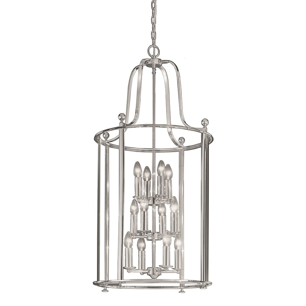 12 Light Chrome Hanging Lantern