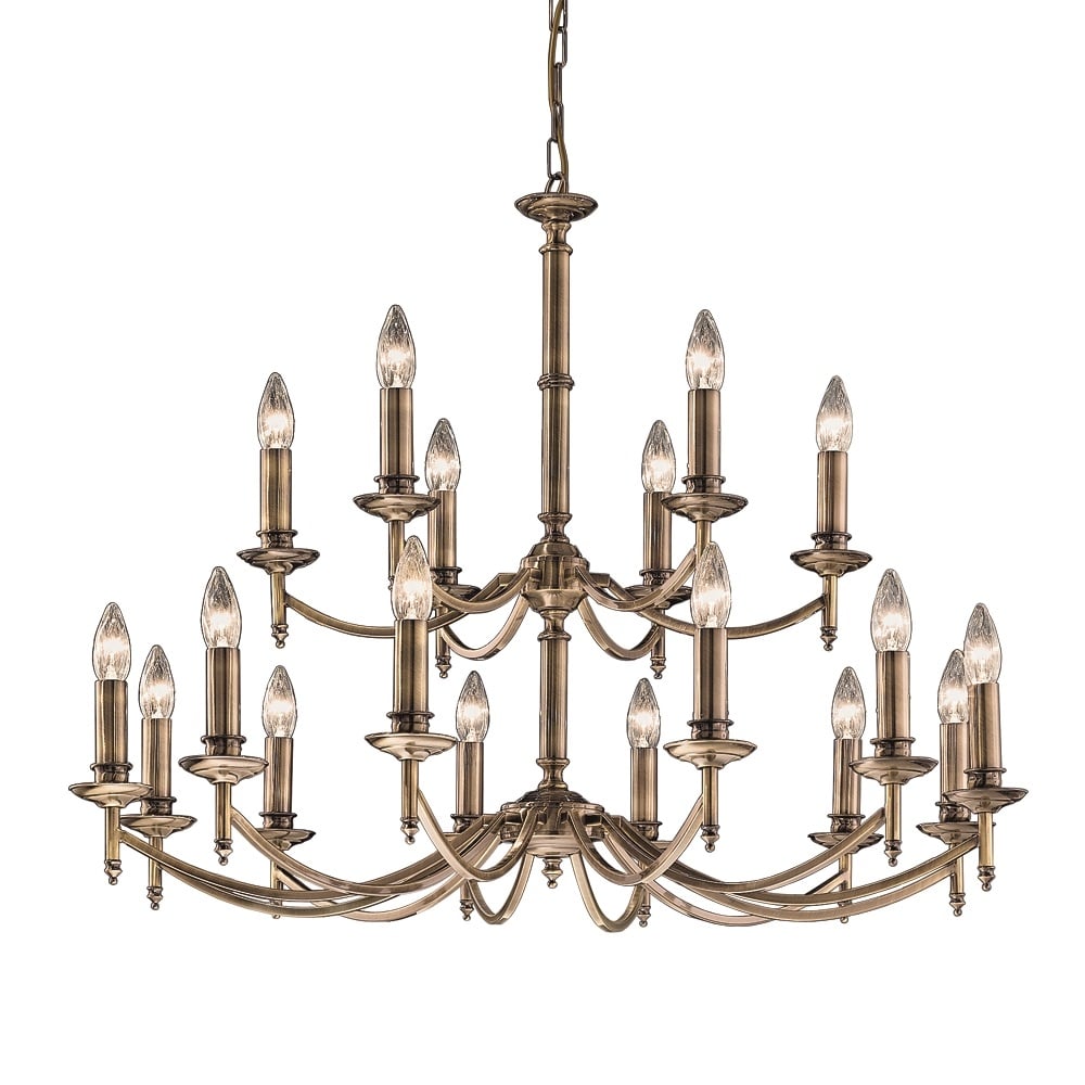 FL2091/18 18 Light Bronze Chandelier