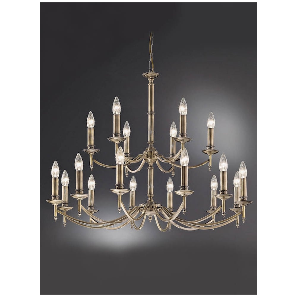 FL2091/18 18 Light Bronze Chandelier