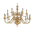 Delft 18 Light Large Polished Brass Chandelier - CO41718PB