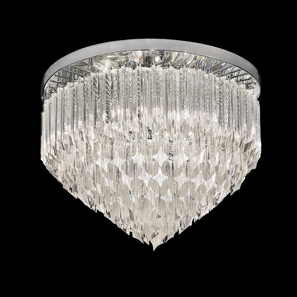 6 Light Crystal Flush Ceiling Lamp - F2268/6