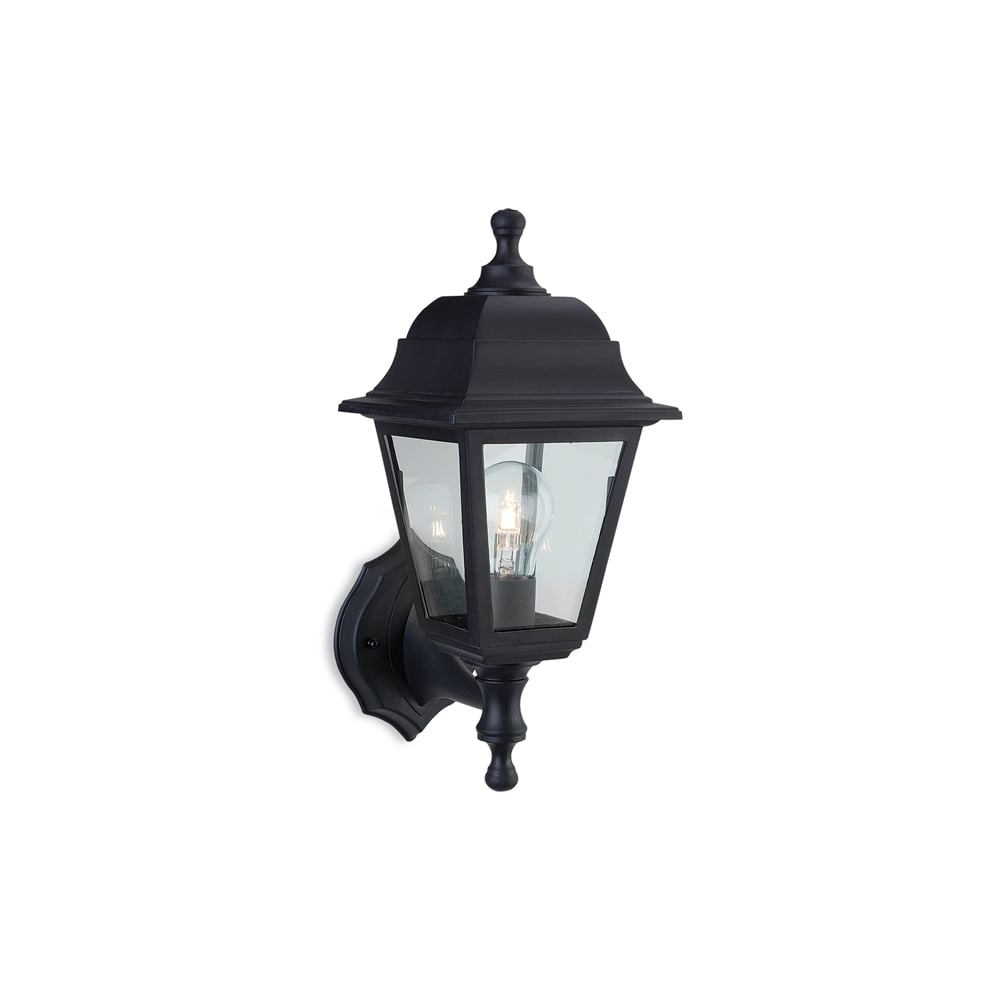 Oslo Outdoor Wall Lantern In Black Resin IP44 8346