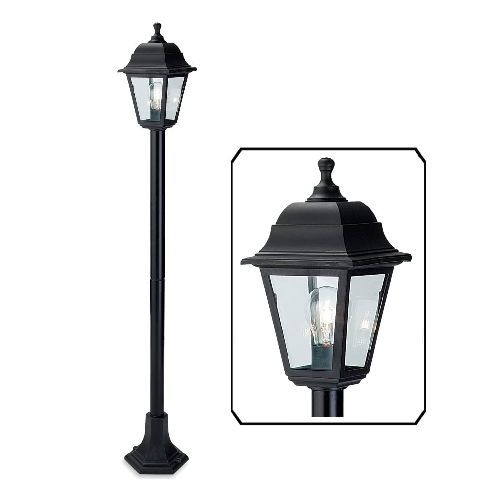 Oslo Outdoor Post Lamp In Black Resin Finish 8348