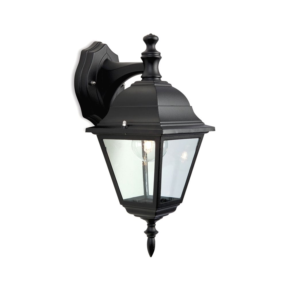 Panel Outdoor Downlight Wall Lantern In Black Finish E201BK