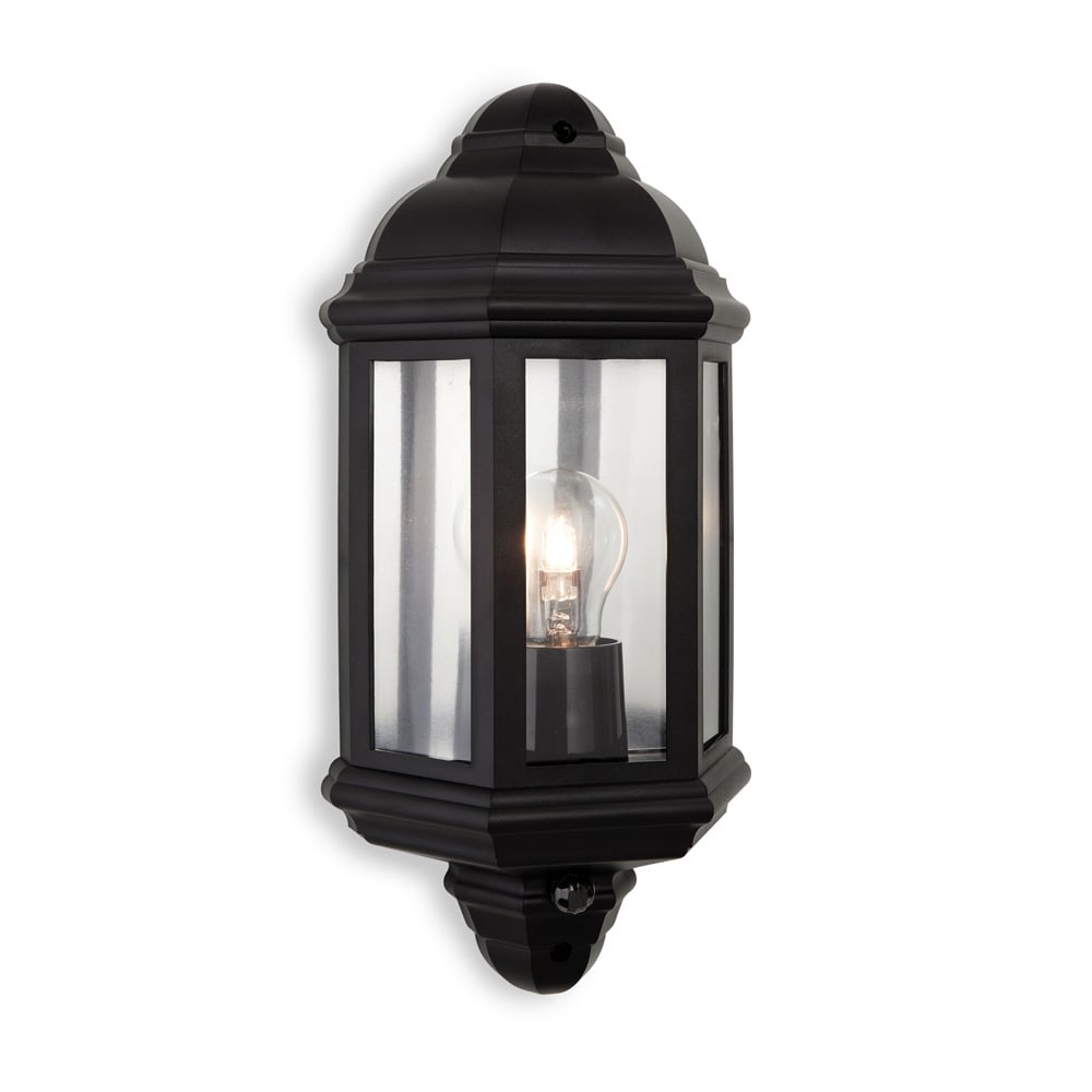 Park Outdoor Wall Light With In Black PIR 8656BK