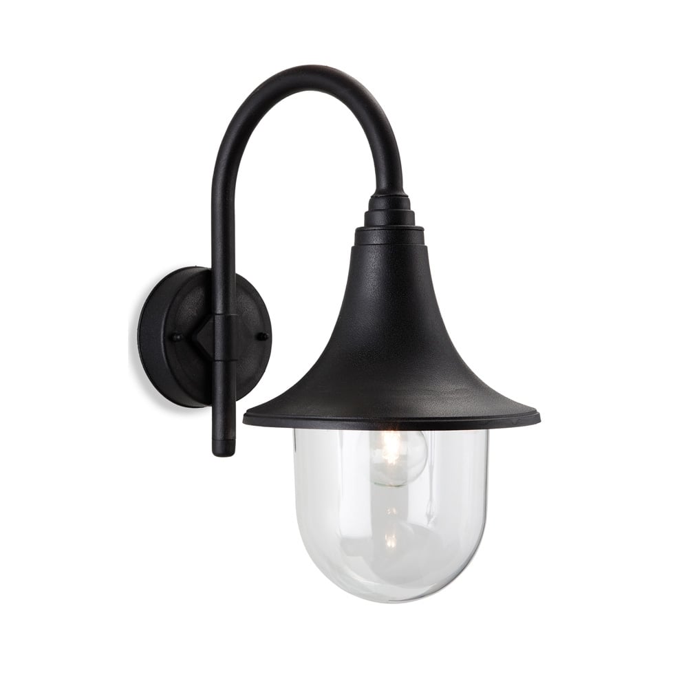 Astra Outdoor Downlight Wall Lantern In Black Resin Finish 8660BK