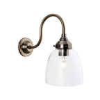 Victoria Vintage Wall Light With Dome Shaped Clear Glass Shade 5935