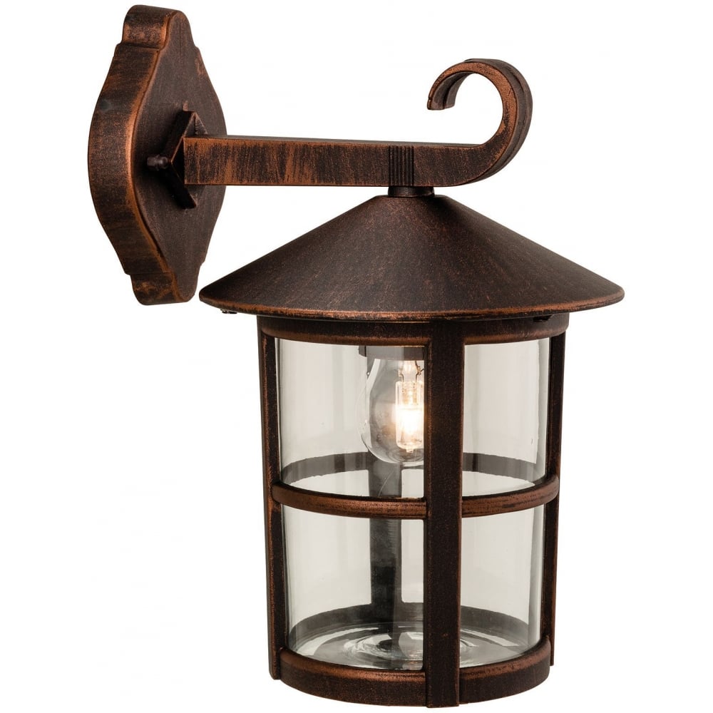 Stratford Outdoor Wall Downlight Lantern In Bronze Finish 2356BZ