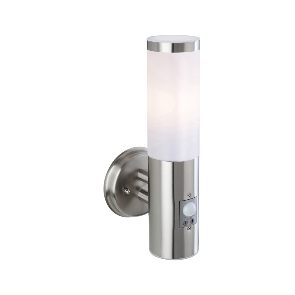 Plaza Wall Light With PIR In Stainless Steel Finish 3431ST