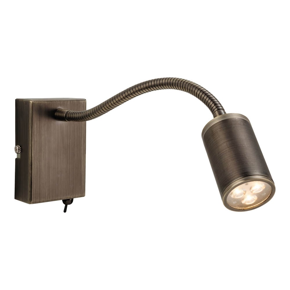 Orion LED Flexible Reading Wall Light in Bronze Finish 3454BZ