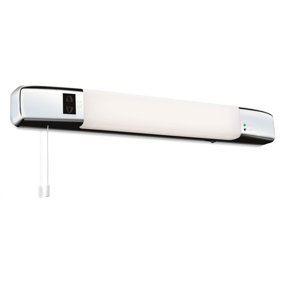 Slimline Bathroom LED Shaver Light In Chrome Finish 5928CH